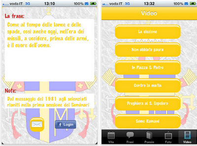 Giovanni Paolo II: l'applicazione più completa presente nell'AppleStore