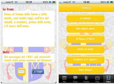 Giovanni Paolo II: l'applicazione più completa presente nell'AppleStore Giovanni Paolo II: l'applicazione più completa presente nell'AppleStore