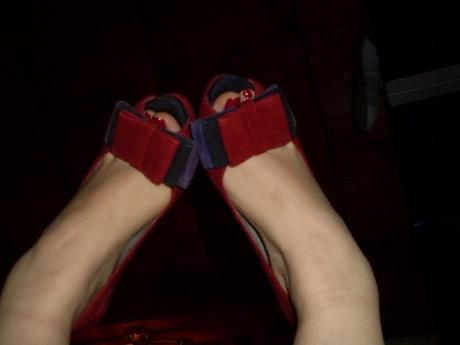 Shoeroom #23 Cinti platform heels in ruby red