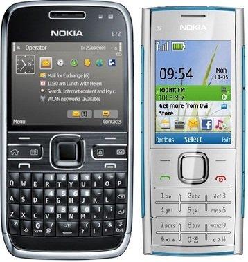 Aggiornamento firmware per Nokia E72 (54.005) e Nokia X2-00 (8.17)