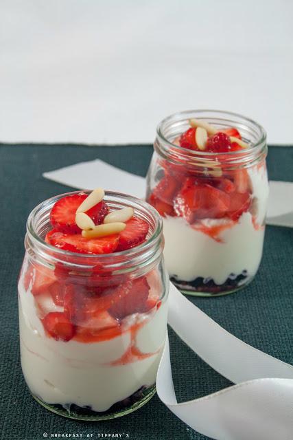 Mousse di ricotta e fragole