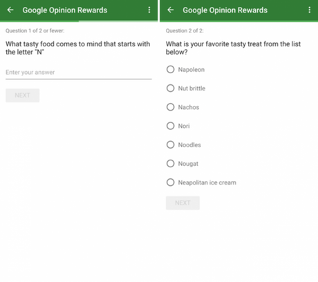 Google Opinion Rewards sondaggio su Android N