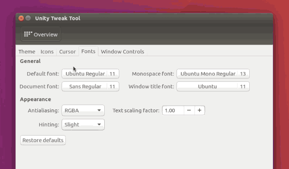 [Guida] Ecco come modificare il carattere (Font) predefinito di [Ubuntu] con [Unity Tweak Tool]
