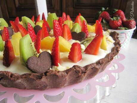 Crostata di frutta con mousse al cioccolato 