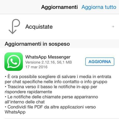 WhatsApp iOS – Un nuovo aggiornamento corregge alcuni problemi della versione precedente e porta il supporto anche i media [Aggiornato x13 Vers. 2.12.16]