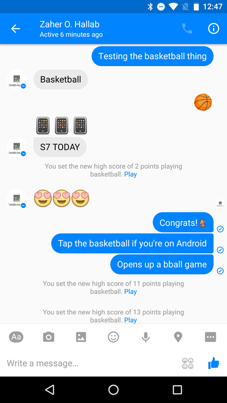 Facebook Messenger aggiunge un gioco di basket alla chat