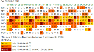 Calendario ParcoAvventura Bergamo 2016