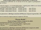 Premio Roddi Bando concorso poesia lingua italiana, piemontese minoritarie Piemonte.