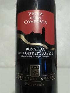 Bonarda dell'Oltrepò Pavese Doc frizzante Vigna della Composta, fratelli Agnes Rovescala