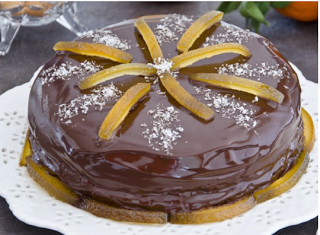 Torta all'arancia e cioccolato