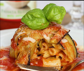 cupola di pasta e melanzane