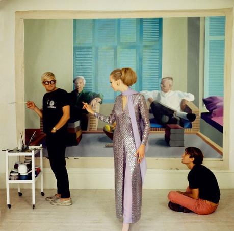 Peter Schlesigner,David Hockney and Maudie James, photographed by Cecil Beaton, 1968 Credit: Cecil Beaton/NPG