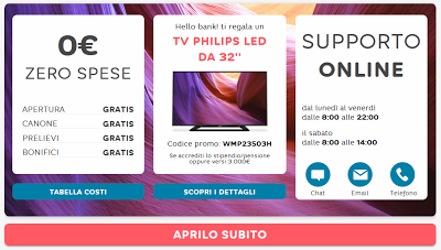 Hello Bank! Ti regala un TV LED Philips 32