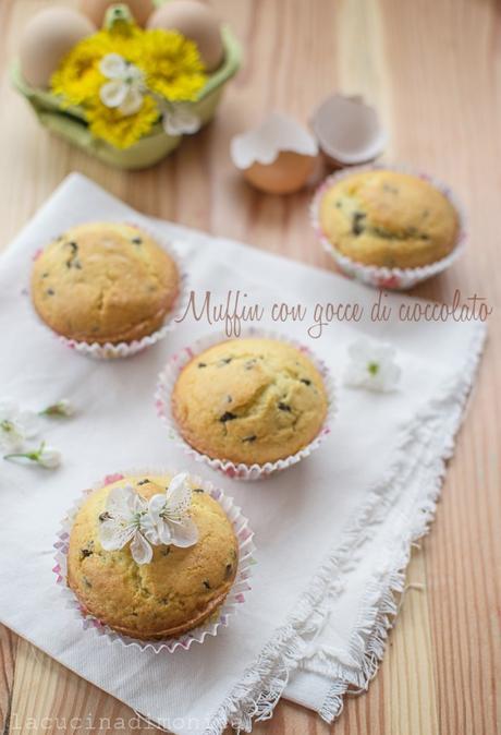 MUFFIN CON GOCCE DI CIOCCOLATO FONDENTE MUFFIN CON GOCCE DI CIOCCOLATO FONDENTE