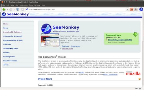 SeaMonkey la suite integrata targata Mozilla per navigare su Internet.