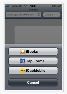 iBooks salva e apre i file ePub direttamente da Safari o da Mail