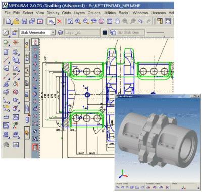 Medusa4 la migliore alternativa ad AutoCad in Linux.