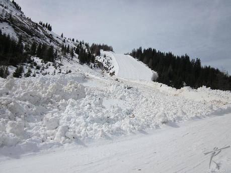 Foto della Valanga del Portados di Arabba sulla pista Fodoma