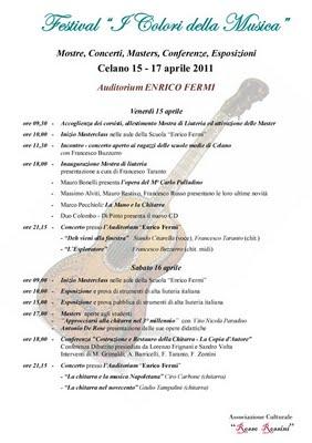 Programma Festival Colori della Musica