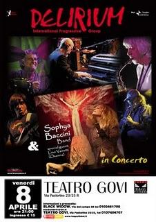 Delirium/Sophya Baccini Band al Teatro Govi di Genova