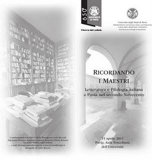 Ricordando i Maestri (Letteratura e Filologia Italiana a Pavia nel secondo Novecento)