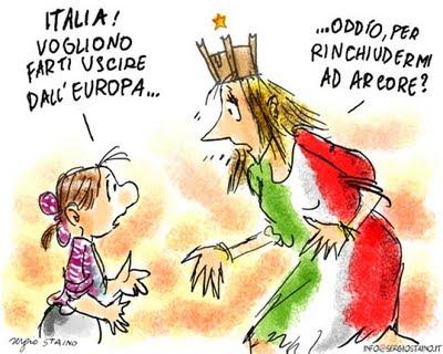L’Italia fuori dall’Europa, portiamola ad Arcore perchè non si prostituisca