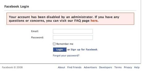 Facebook deactivation