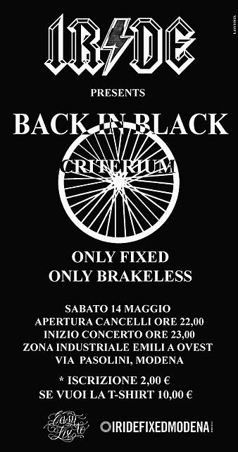 NEW CRITERIUM IN TOWN - BACK IN BLACK