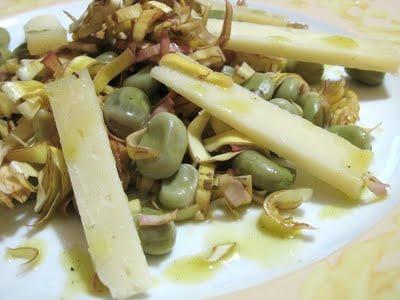 IL PROFUMO DELLA TERRA - INSALATA DI CARCIOFI, FAVE E PECORINO - ARTICHOKE, FAVA BEAN AND PECORINO SALAD