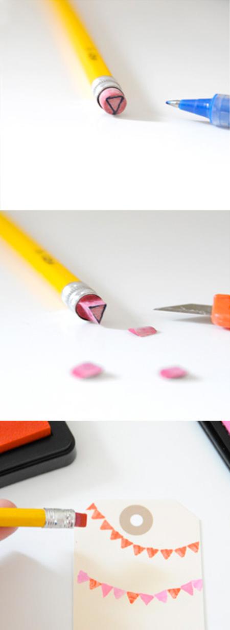 DIY | Pencil Eraser Flag Stamp | #01