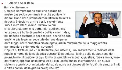 Ferrara vs Asor Rosa: emergenza o golpe?