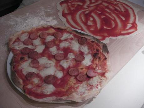 La pizza con il rinfresco della pasta madre