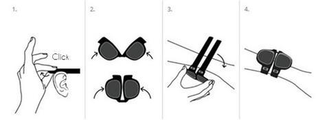 Whip Sun : gli occhiali da sole che diventano bracciale come-indossare-whip-sun
