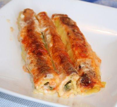 Cannelloni con la ricotta e spinaci