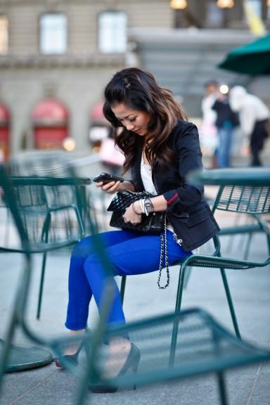 Pensiero fisso di oggi: electric blue jeans!