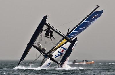 Quattro regate quattro scuffie nella prima giornata delle regate inshore dell’Act 2 delle Extreme Sailing Series