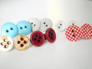 orecchini a vite buttons bottoni vintage parade of colors
