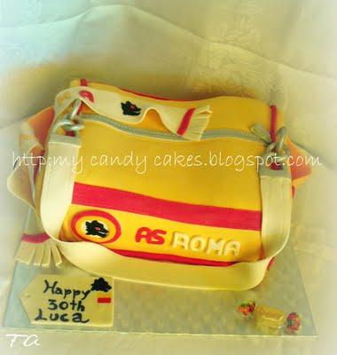 Sport bag AS Roma cake - Torta borsone calcio