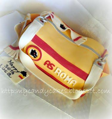 Sport bag AS Roma cake - Torta borsone calcio