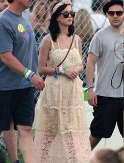 Katy Perry in D&G; at Coachella Music Festival Fashion