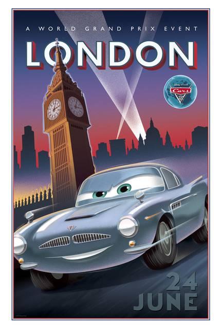 Gli incredibili poster vintage di Cars 2