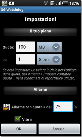 11ioiac 3G Watchdog tieni sotto controllo le soglie internet