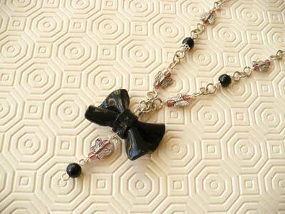 Collana con fiocco in fimo - Necklace with fimo bow (Video tutorial)