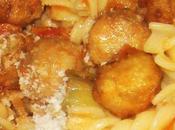 Fusilli sugo polpettine carciofi