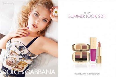 SCARLETT JOHANSSON / DOLCE & GABBANA / MAKE UP/ AD S/S 2011