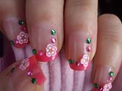 Pink Flower manicure