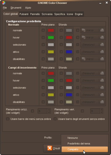 Gnome Color Chooser per personalizzare al meglio i colori e i fonts di tutto il vostro sistema.