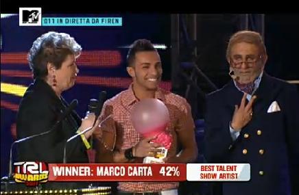 Marco Carta vince i Trl Awards 2011 nella categoria “Best Talent Show Artist” con il 42% dei voti. Ecco tutti i vincitori della serata