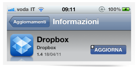 Aggiornamento per l’applicazione Dropbox versione 1.4 con diverse novità
