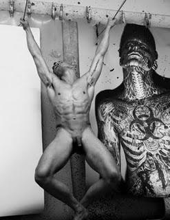 Rick Genest in 'Anatomy of a Murde'r by Steven Klein